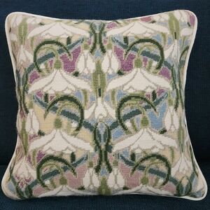 Ehrman Tapestry Kit Snowdrops Needlepoint Pillow Art Nouveau Floral Vintage Rare